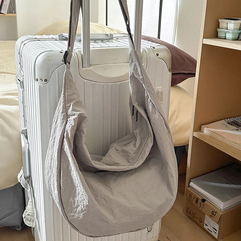 Large Capacity Nylon Crossbody Shoulder Bag – Casual Women's Hobo Tote