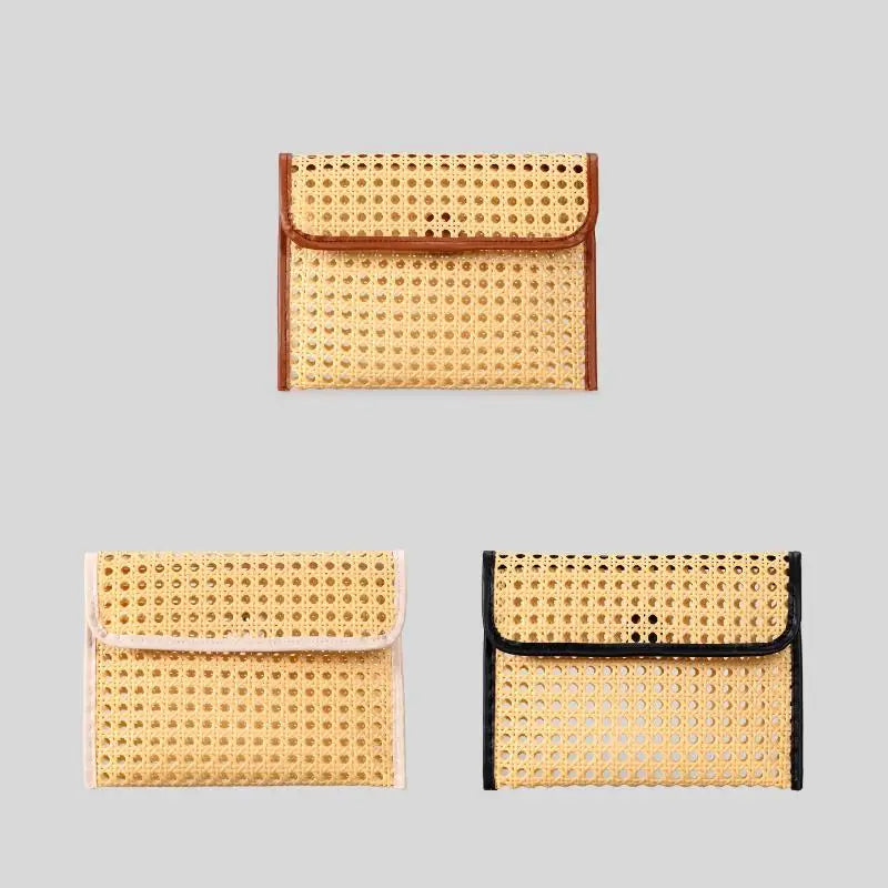 Rattan Clutch Bag - Woven Crossbody Shoulder Bag Summer