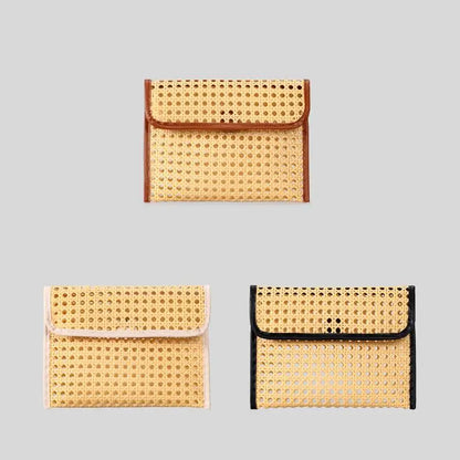 Rattan Clutch Bag - Woven Crossbody Shoulder Bag Summer
