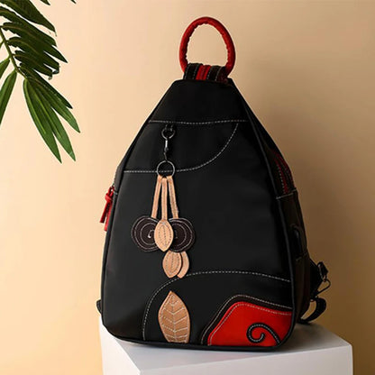 Waterproof Nylon Backpack for Women – Boho Crossbody Travel Bag