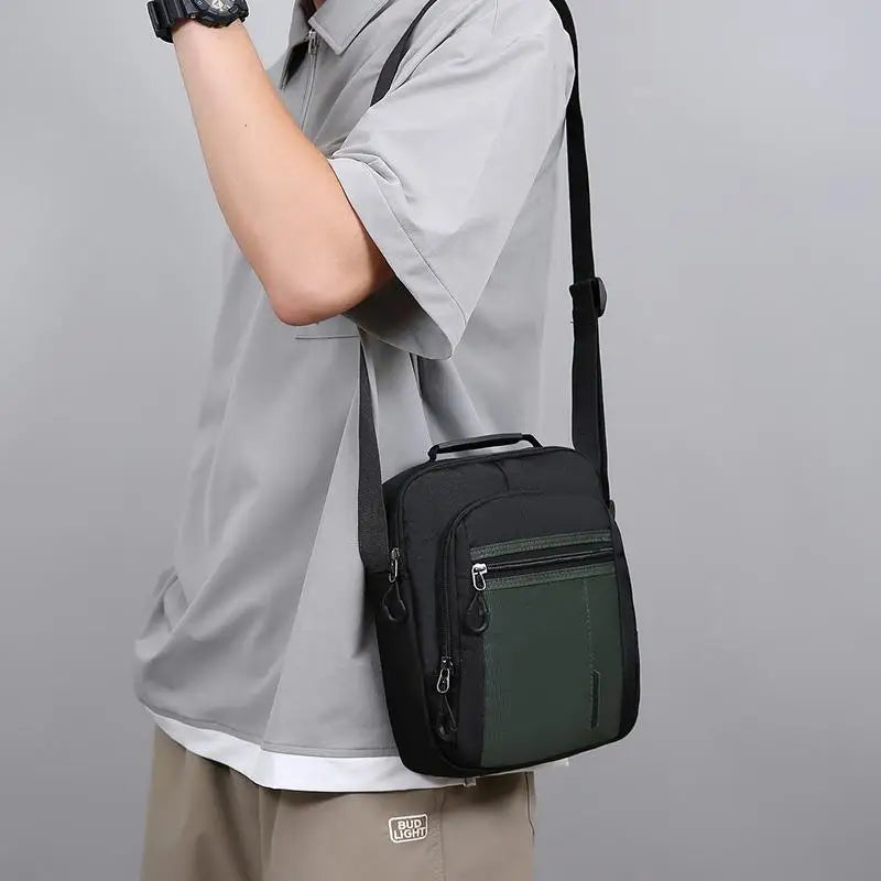 Men's Waterproof Shoulder Bag – Multi-Pocket Outdoor Crossbody