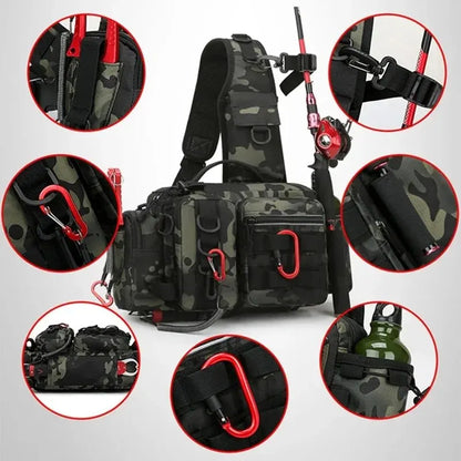 Fishing Tackle Sling Bag – Tactical Gear Storage Backpack