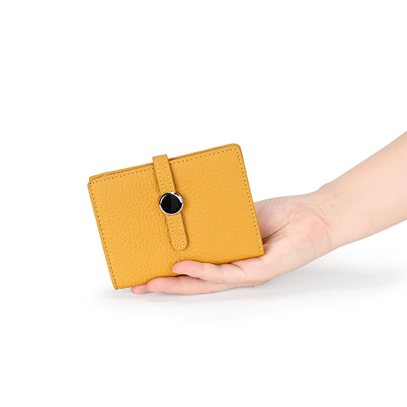 Genuine Leather Small Wallet for Women with Coin Purse