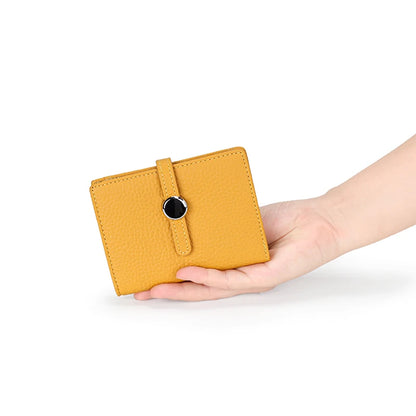 Genuine Leather Small Wallet for Women with Coin Purse