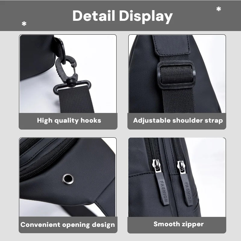 Men's Crossbody Sling Bag for Outdoor, Commuting & Business