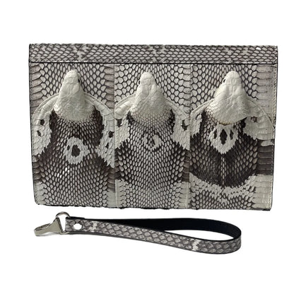 Real Snakeskin Leather Clutch Wrist Bag for Men – Luxury