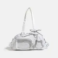Kawaii Polka Dot Ita Bag – Y2K Clear Pocket Crossbody