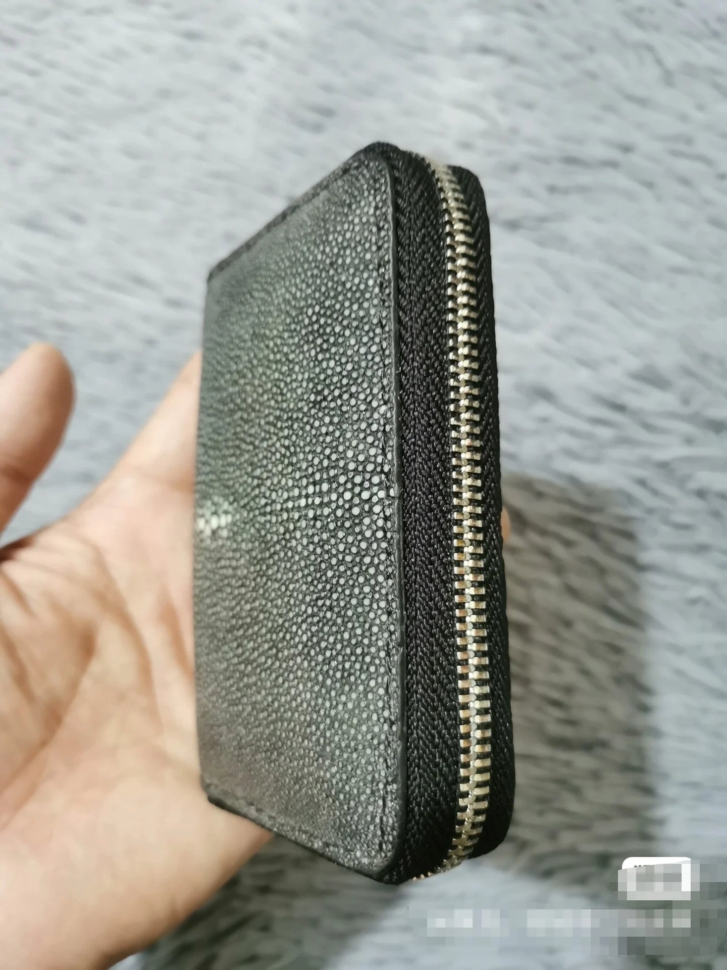 Snake Leather Men's Small Zip Wallet & Coin Purse with Card Holder