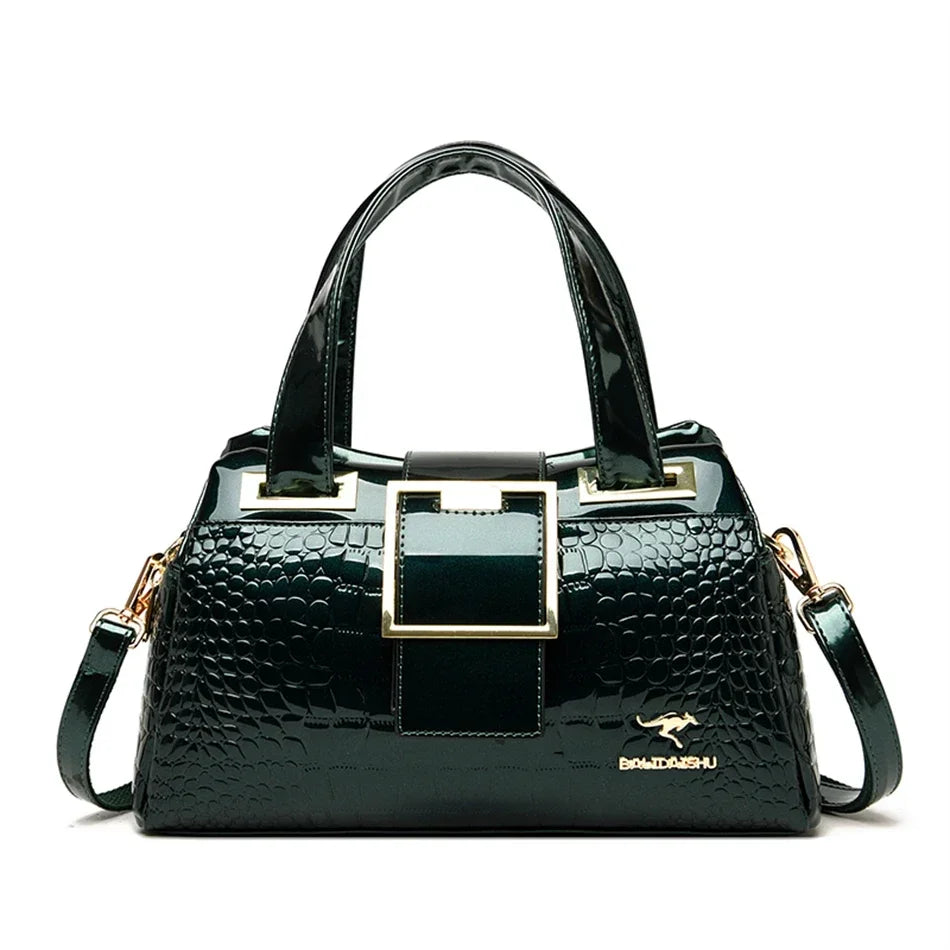 Crocodile Pattern Luxury Tote Bag for Women