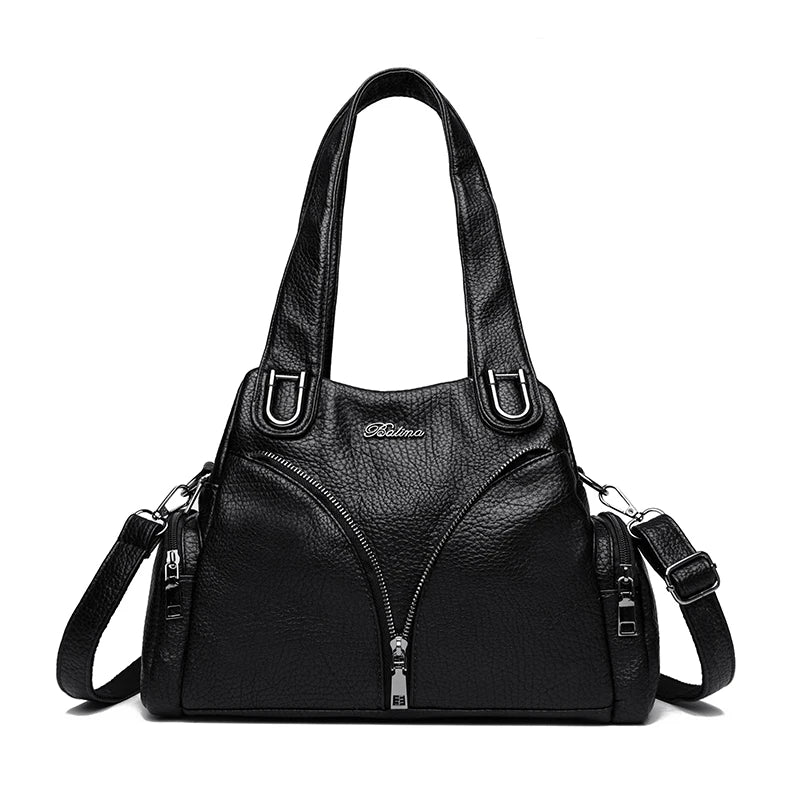 Luxury Leather Shoulder Bag for Women – Designer Crossbody Handbag