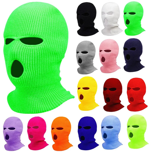 Winter Motorcycle Full Face Balaclava – Windproof Knit Ski Mask