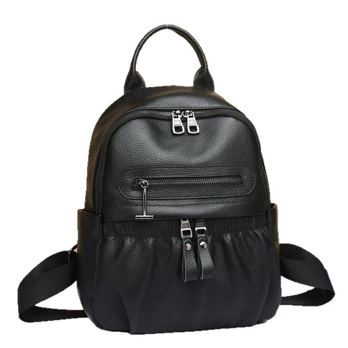 Genuine Leather Women's Mini Backpack – Rivet Detail