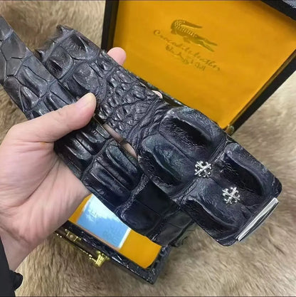 Crocodile Leather Belt for Men – Luxury Genuine Skin