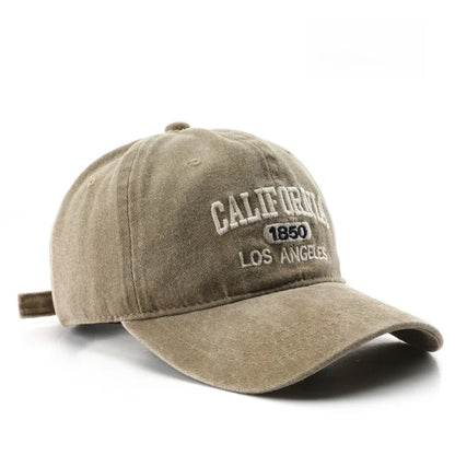 Vintage Washed Baseball Cap – City Embroidery Unisex Dad Hat