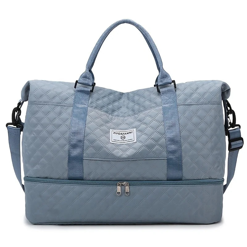 Large Capacity Sports Duffel Bag – Quilted Weekender & Gym Bag for Women