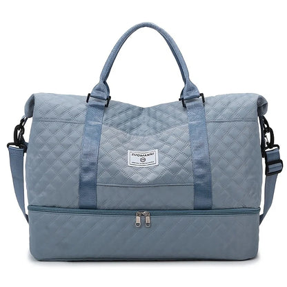 Large Capacity Sports Duffel Bag – Quilted Weekender & Gym Bag for Women