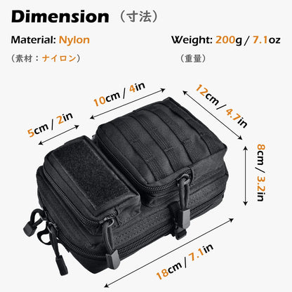 Tactical MOLLE Waist Bag EDC Pack – Hiking & Outdoor Utility Pouch
