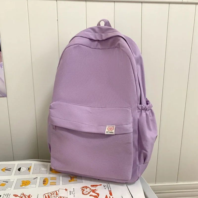 Waterproof Nylon Women's Backpack – Lightweight School & Travel Bag