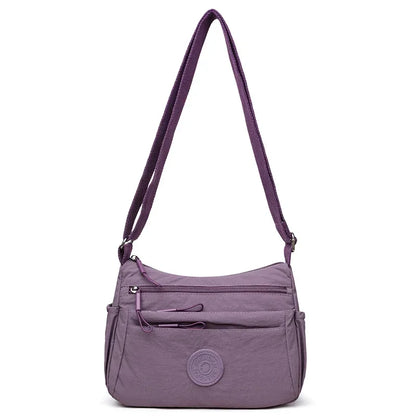 Women's Multi-Pocket Crossbody Shoulder Bag – Lightweight Nylon