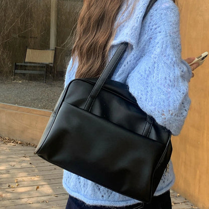 Large Capacity Vintage Shoulder Bag for Women – Korean Style