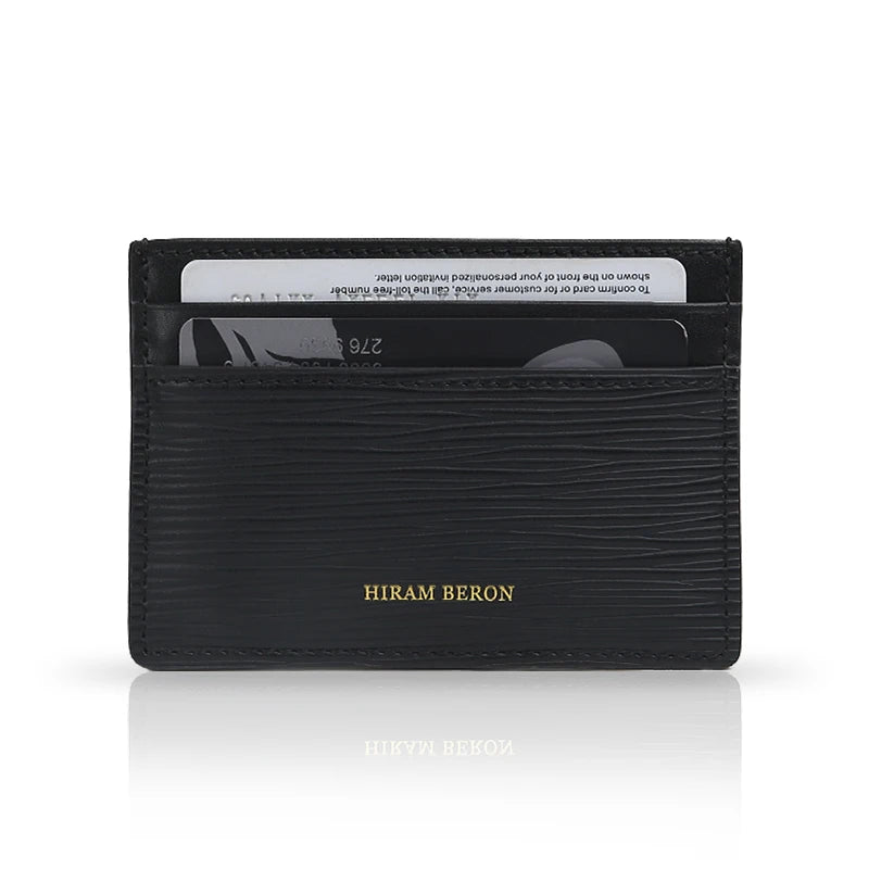 Epi Leather Card Holder Wallet – Custom Name Engraved