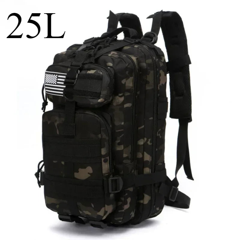 Tactical MOLLE Backpack 25L/50L – Hiking, Camping & Outdoor Rucksack