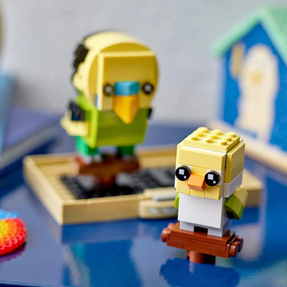 LEGO BrickHeadz Pets 40443 Budgie & Cockatiel – 261-Piece Building Set