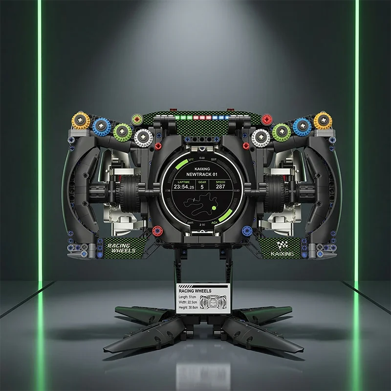 Racing Steering Wheel MOC Building Blocks – F1 Supercar Simulation Bricks