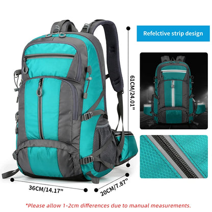 Hiking Backpack 50L Outdoor Sport Travel Bag with Reflective Strip