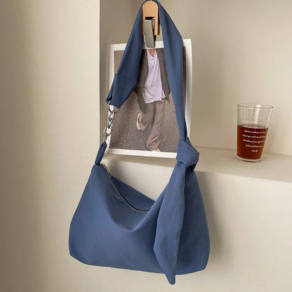 Knotted Strap Crossbody Bag – Casual Solid Messenger Bag for Women