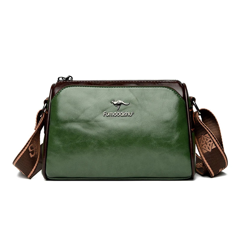 Soft Oil Leather Crossbody Bag for Women – Designer Shoulder Bag