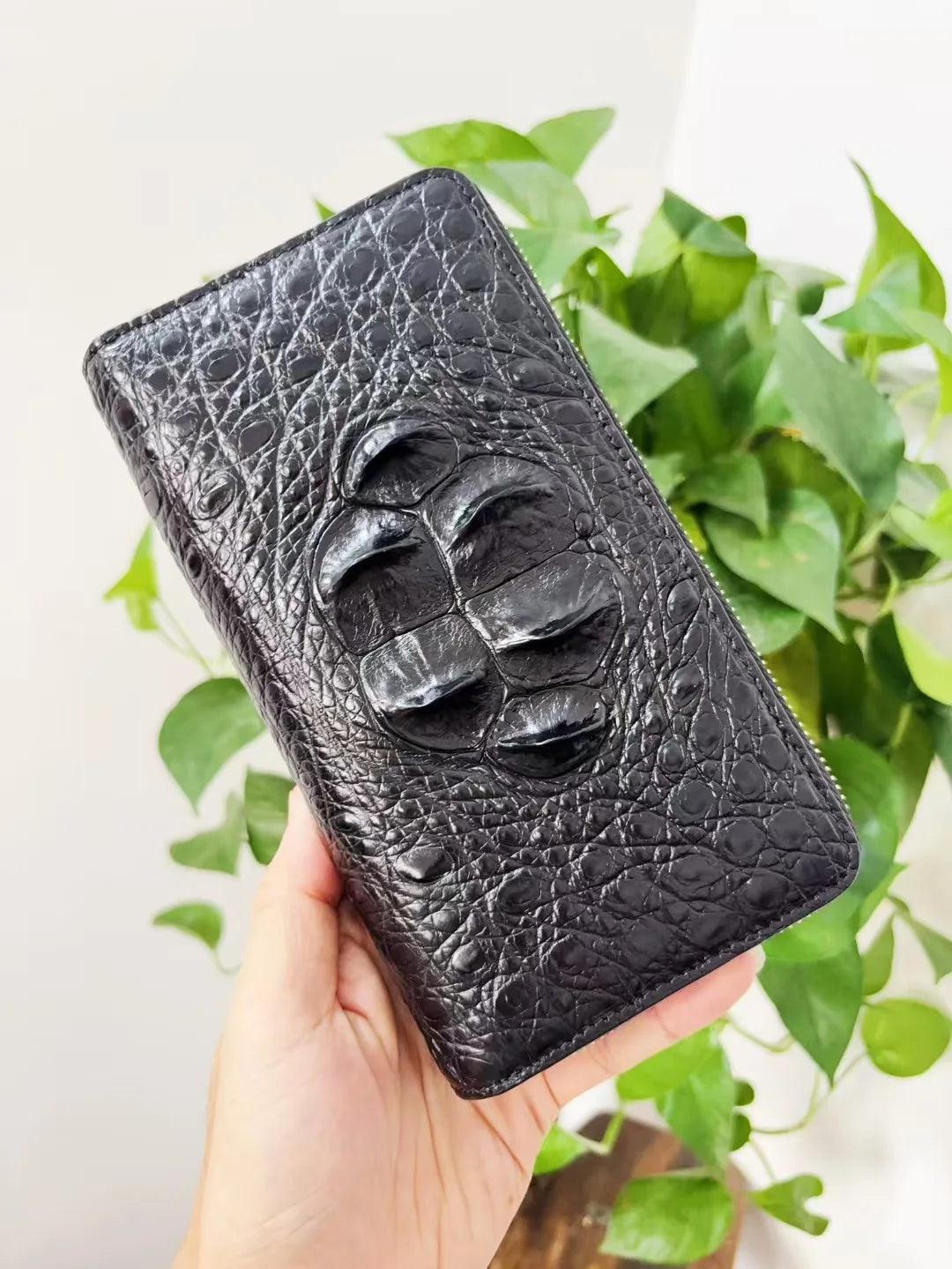 Crocodile Leather Long Organizer Wallet for Men