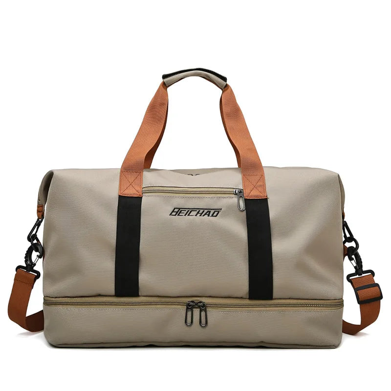 Travel Gym Duffle Bag – Waterproof Weekender with Shoe Compartment