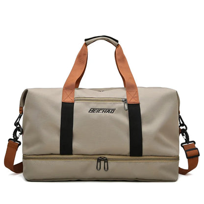 Travel Gym Duffle Bag – Waterproof Weekender with Shoe Compartment