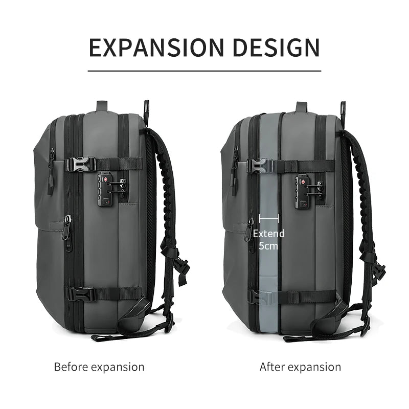 Vacuum Compression Travel Backpack – 17" Laptop Business Bag