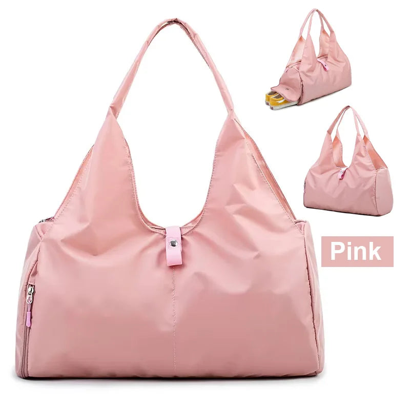Nylon Sports Tote Bag – Gym & Travel Handbag for Women