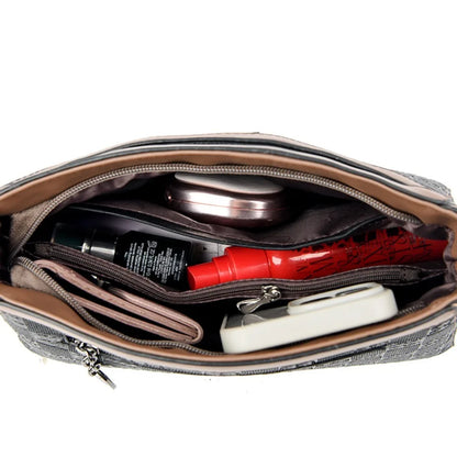 Women's Plaid Leather Crossbody Shoulder Bag – Designer Handbag