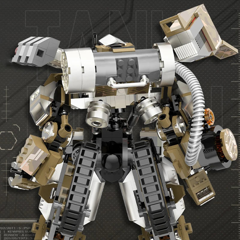 Mecha Robot MOC Building Set – 598–624 Piece Sci-Fi Brick Model
