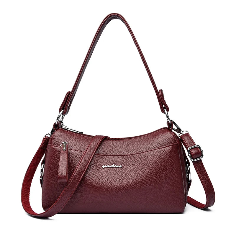 Women's Soft PU Leather Shoulder Crossbody Bag – Designer Handbag