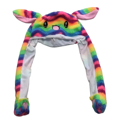 Cute Animal Ear Moving Plush Hat – Kids Cartoon Headband