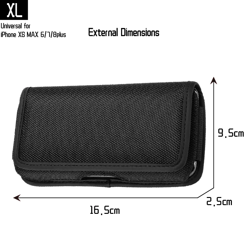 Nylon Cell Phone Waist Bag – Fanny Pack with Belt Loop for Men & Women
