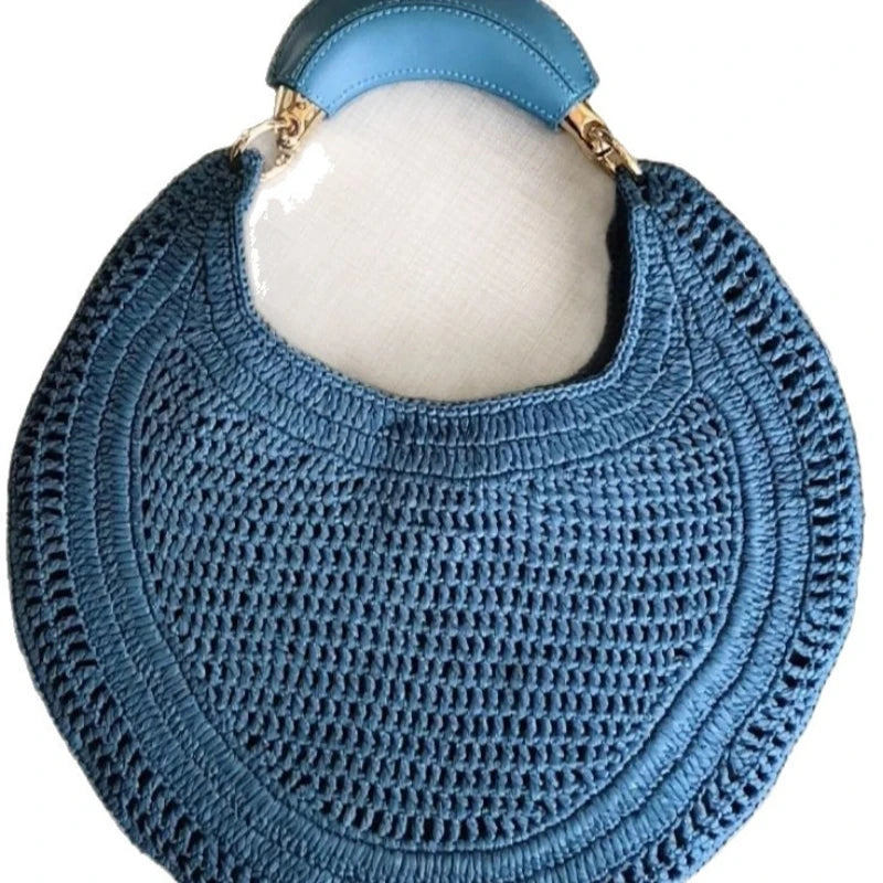 Woven Crescent Handbag – Hollow Design Women's Underarm Bag