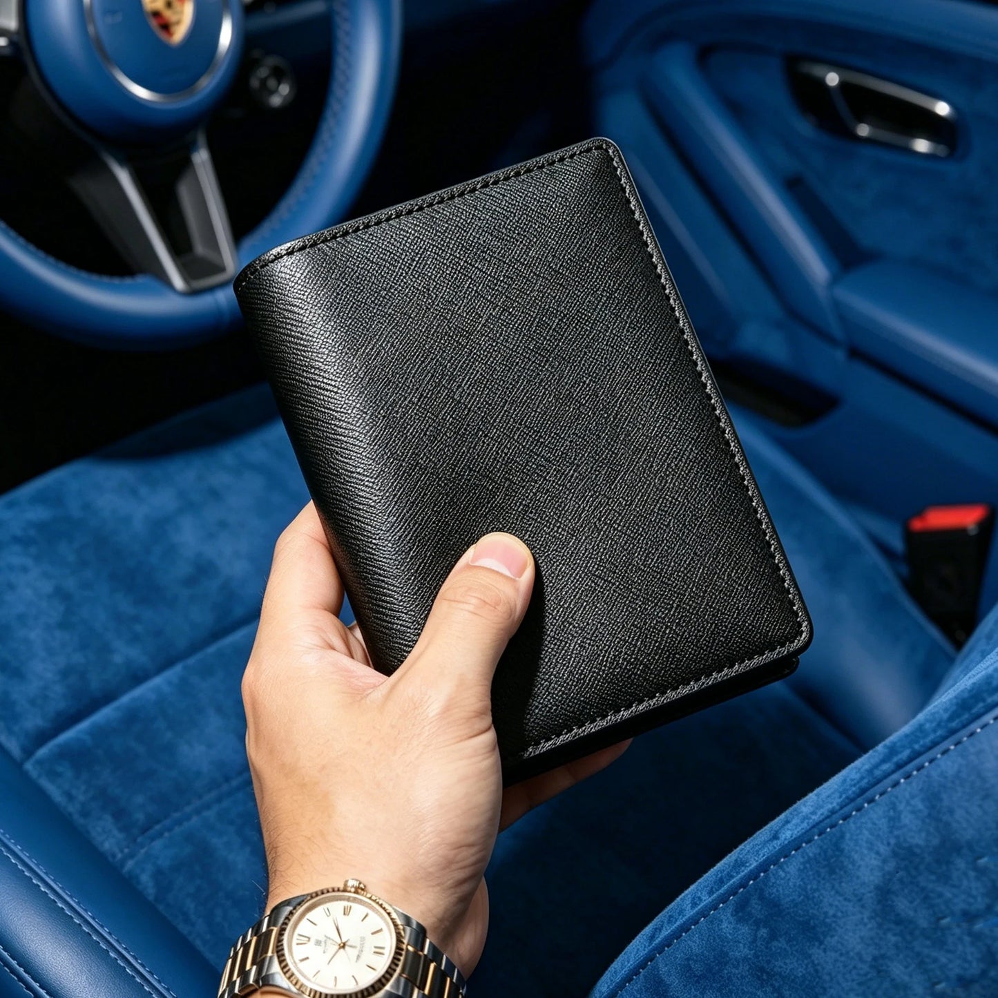 RFID Passport Holder | Personalized Saffiano Leather Travel Wallet