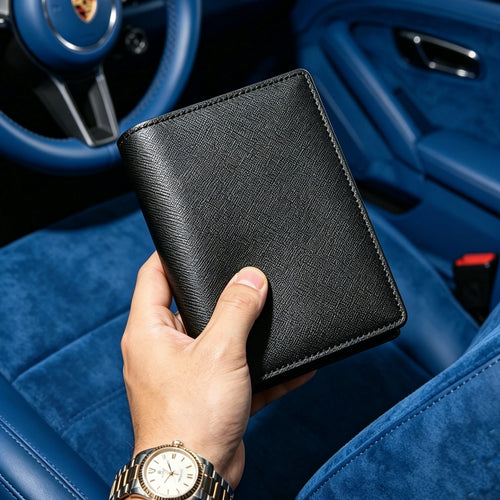 RFID Passport Holder | Personalized Saffiano Leather Travel Wallet