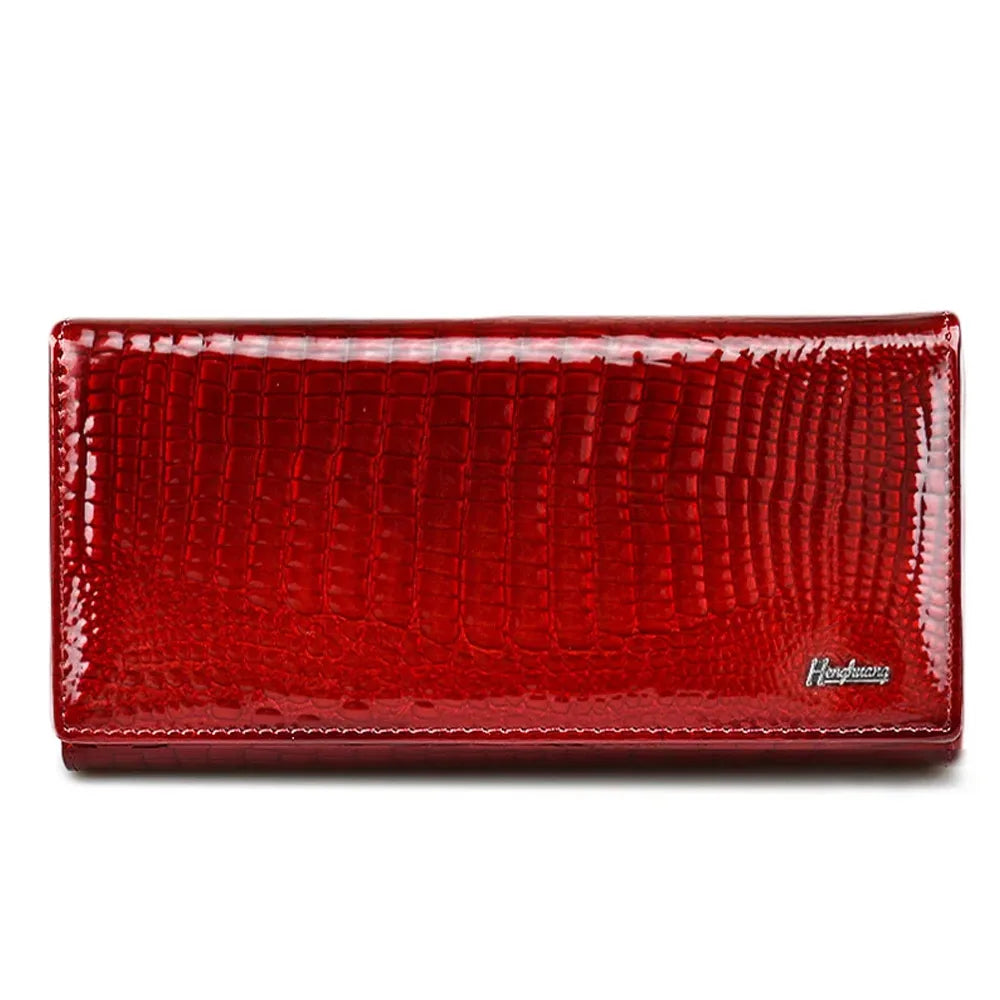 Alligator Pattern Women's Genuine Leather Clutch Wallet