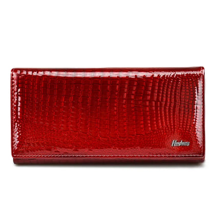 Alligator Pattern Women's Genuine Leather Clutch Wallet