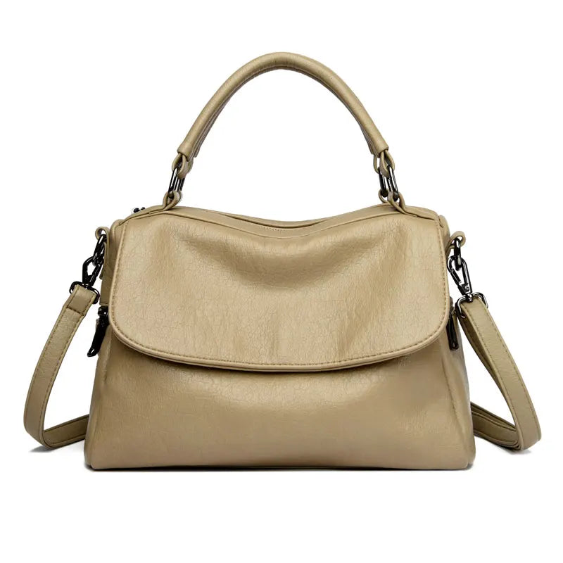 Women's Leather Doctor Bag – Crossbody Shoulder Handbag