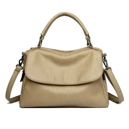 Women's Leather Doctor Bag – Crossbody Shoulder Handbag