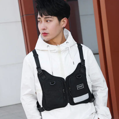 Men's Tactical Chest Bag Vest – Outdoor Sports & Cycling Rig