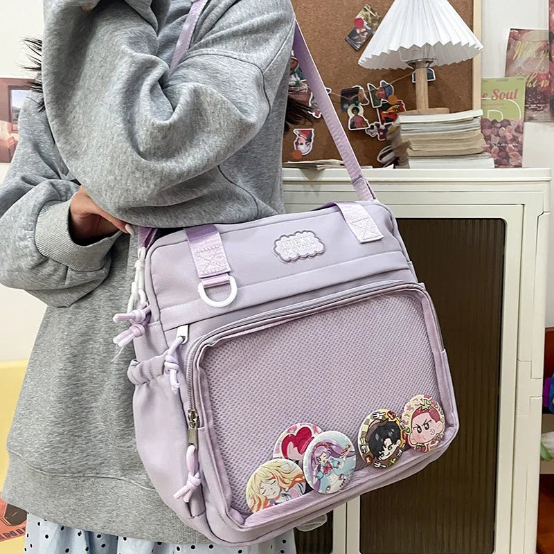Nylon Ita Bag – Y2K Japanese Preppy Crossbody Shoulder Bag